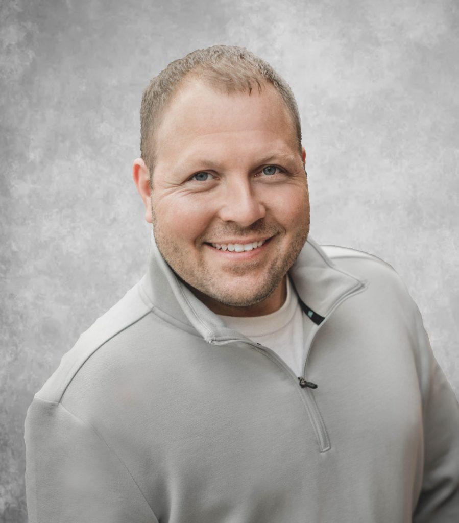 matt flowers headshot grey background